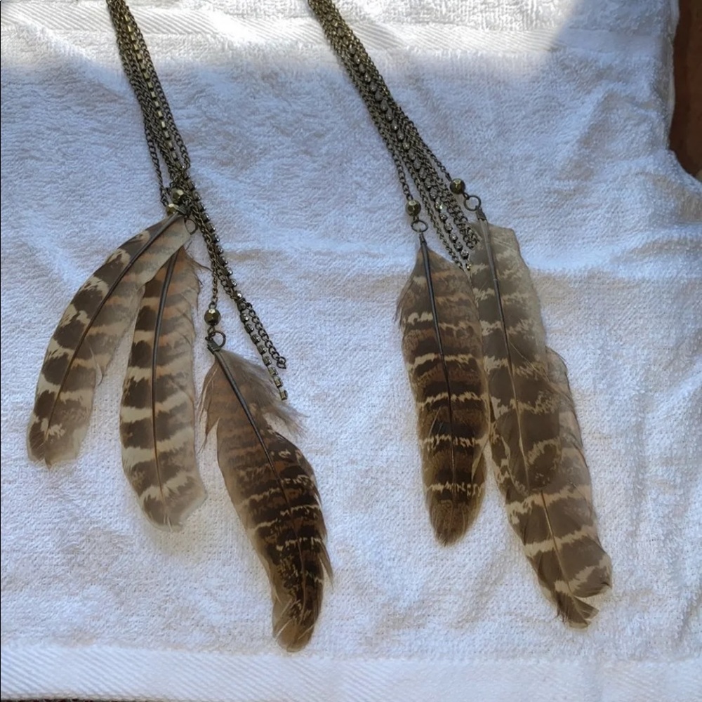 Feather earrings